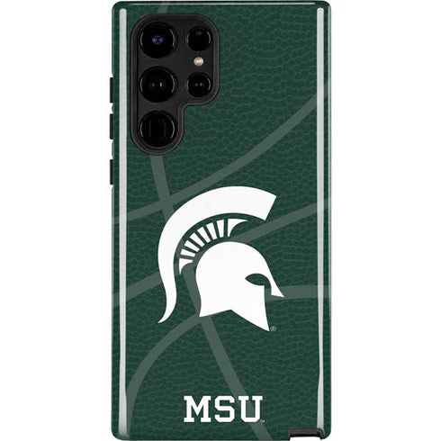Michigan State University Green Basketball Galaxy Cases